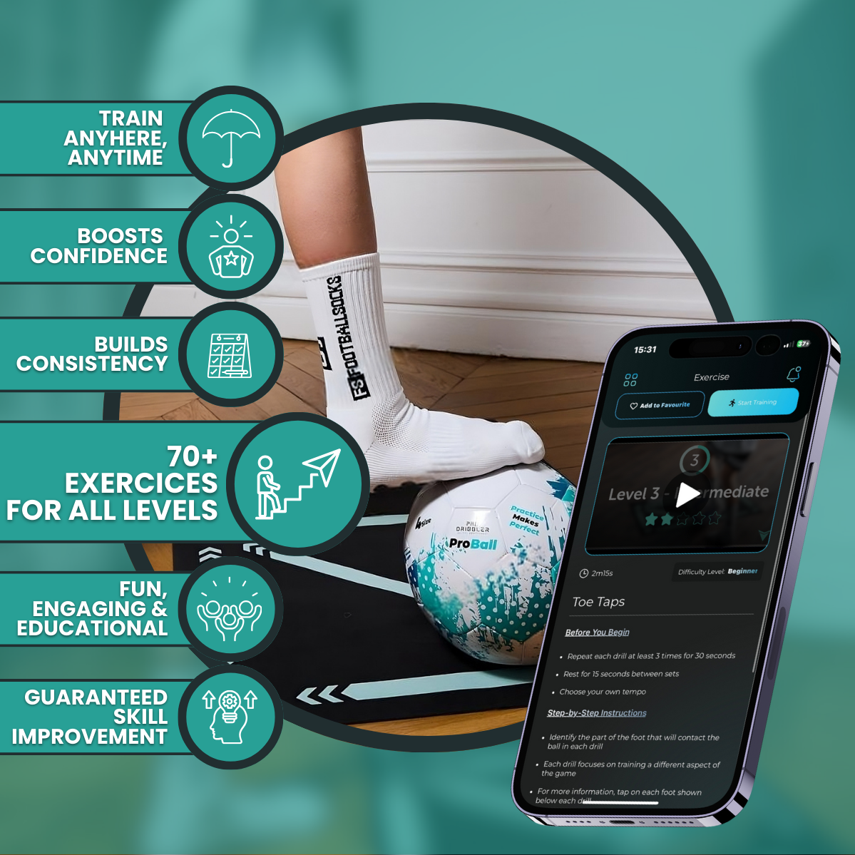 ProDribbler™ Ball Mastery Mat